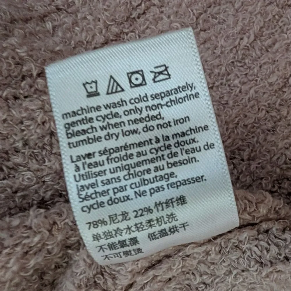 Barefoot Dreams Cozyc chic Lite Ribbed Shrug Cardigan faded rose soft plush L/XL